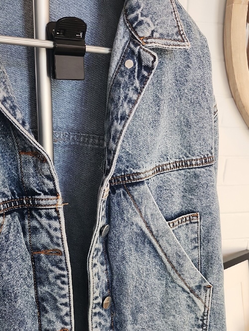 Oversized Denim Jacket, Large - Picture 2 of 5